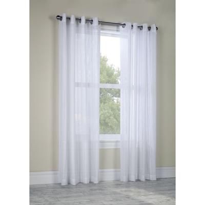 Wide Width Broadway Sheer Grommet Curtain Panel by Habitat™ in White (Size 52" W 95" L)