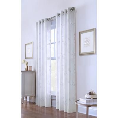 Wide Width Giardino Light Filtering Grommet Curtain Panel by Habitat™ in White (Size 52" W 95" L)