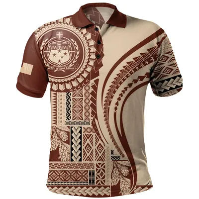 New Summer 3D Printing American Samoa Tribal Styles Polo Shirt For Men Samoa National Coat Of Arms Graphic Polo Shirts Polos Top