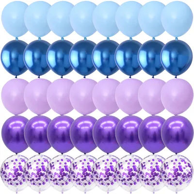 40 pièces métal bleu violet bleu ballons sexe révéler mariage saint valentin bébé douche