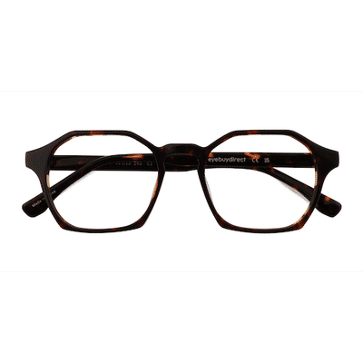 Unisex s geometric Tortoise Acetate Prescription eyeglasses - Eyebuydirect s Degree