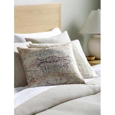 Bedagi 22" Square Traditional Pearl/White/Brick Red/Slate Blue/Metallic Silver/Prairie Dust Outdoor Throw Pillow - Boutique Rugs
