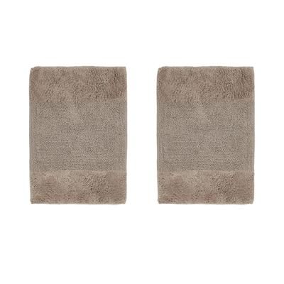 Granada Collection 100% Cotton 2 Piece (17" X 24" | 17" X 24") Bath Rug Set by Brylane Home in Sand