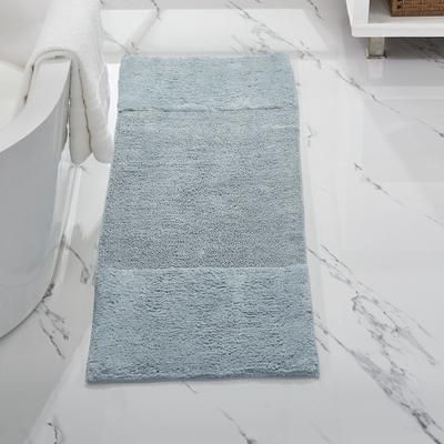 Granada Collection 100% Cotton 20" X 60" Runner Bath Rug by Better Trends in Blue