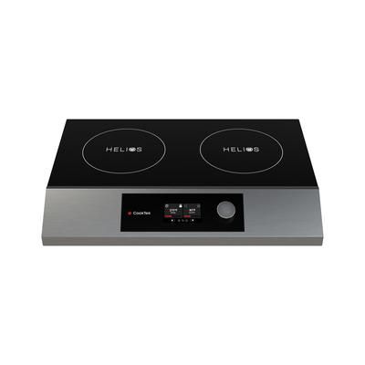 CookTek HTF-9500-SS25-1 Helios Countertop Commercial Induction Cooktop w/ 2 Burners, 240v, Stainless Steel