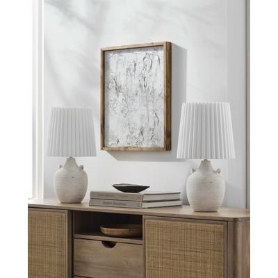 Marostica 19"H x 9"W x 9"D Cream/White/Translucent Table Lamp - Boutique Rugs