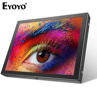 Eyoyo 8" Small Mini Monitor 1024x768 Resolution Car Rear View TFT LCD Screen With HDMI/VGA/AV Video Input for PC DVD DVR CCD