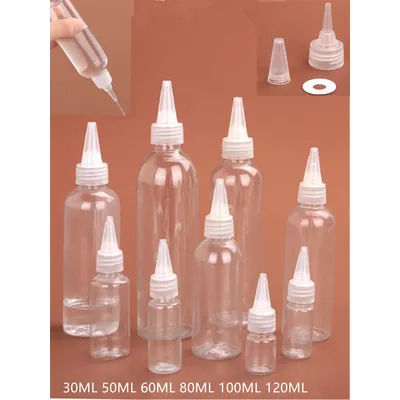 Plastic Pointed Bottle Extruded Liquid Packaging Cosmetic Containers Travel Packaging Bottle Set Smooth Liquid