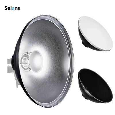 Selens 30/42/55cm Softbox Reflector Dish Honeycomb Grid And Diffuser Kit For Bowens Mount Photo