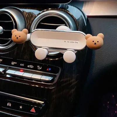 Cute Cartoon Car Mobile Phone Bracket Creative Rabbit Car Air Outlet Clip Mount Phone Navigation