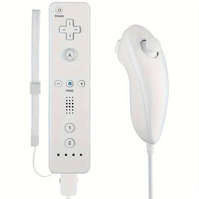 TEMU Remote Control For Wii And Wii U Left And Right Gamepads With Silicone Hand Strap High Compatibility, Easy And Comfortable To Operate