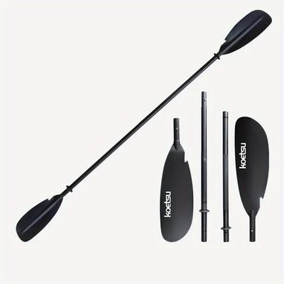 TEMU 1pc Koetsu Adjustable Aluminum Dual-head Paddle - Black Nylon Sup & Kayak Paddle With Ergonomic Grip, For All Skill Levels, Kayak Accessories