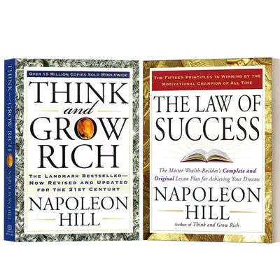 Napoleon Hill Think And Grow Rich And The Law of Success Reading Books for Adult