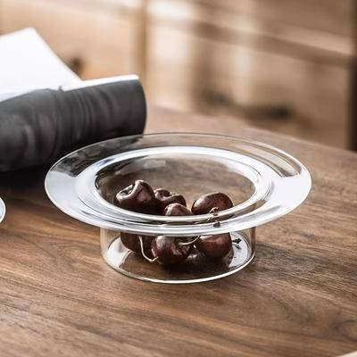 TEMU Exquisite Handcrafted Glass Dessert Bowl - High Borosilicate, For Yogurt, Fruit Salad, And More - Home Kitchens, Restaurants, And Cafes, In 4.06oz And 10.15oz Sizes