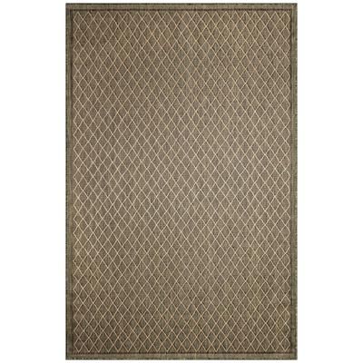 Carmel Diamonds Indoor/Outdoor Area Rug Aqua by Brylane Home in Green (Size 1'11"X4'11")