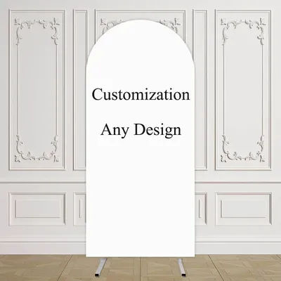 Mehofond Personalized Arched Backdrop Custom Wedding Kids Birthday Party Baby Shower Background Double-sided Photo Studio Props