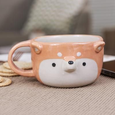 Siberian Elixir,'Handmade 6 oz Ceramic Siberian Dog Cup with a Glossy Finish'