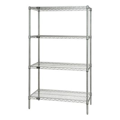 StoreIt Shelving Kit for 8' x 10' Walk-In Coolers/Freezers - 4 Levels, Epoxy Coated, Gray, NL810-8X107426-1GY