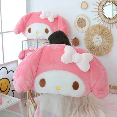 Sanrio confortable ma mélodie dos coussin canapé-lit grande taille Style japonais jeter oreiller dessin animé Anime oreiller couverture décor à la maison