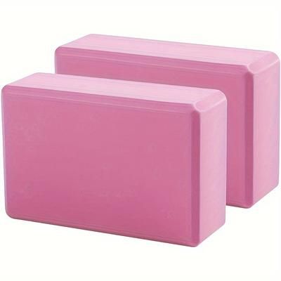 TEMU 2pcs High-density Eva Yoga Bricks For , Pilates & Stretching - Ideal For Home Gym & Training