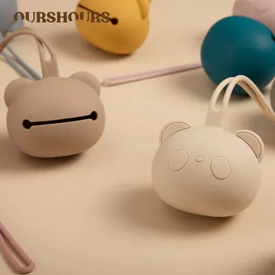 Food Grade Silicone Baby Pacifier Holder Cartoon Panda Newborn Portable Soother Container Case Nipple Storage Box Pouch BPA Free