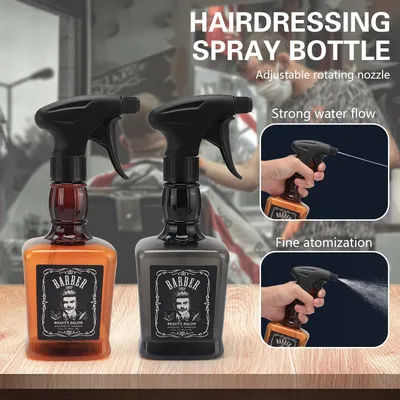 Hairdressing Retro Spray Bottle High Pressure Water Can Barber Stylist Fine Mist Sprayer Refillable Container Barber Supplies