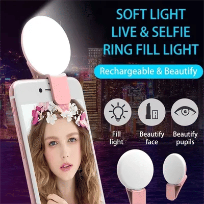 Portable LED Lamp Phone Live Video Beauty Light Universal Mobile Phone Selfie Fill Light USB Charge