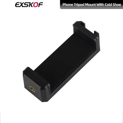 Universal Smartphone Tripod Mount with Cold Shoe 1/4" Screw Hole For iPhone Samsung Huawei Xiaomi