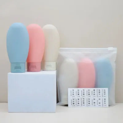 3/4/11Pcs Soft Portable Dispensing Bottles 30/60/100ml Shower Gel Shampoo Lotion Travel Bottles Cosmetic Bathroom Products