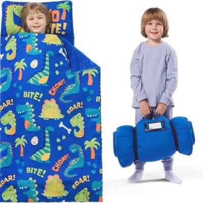 TEMU Toddler Nap Mat With Pillow & Blanket - 55''30'' For Kids Ages 3-7 Years - Roll Up Nap Mat For Preschool - Sleeping Mat - For Boys Girls Kindergarten Daycare Sleepover