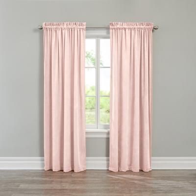 Wide Width BH Studio Velvet Rod-Pocket Panel by BH Studio in Peach (Size 50" W 84" L) Window Curtain