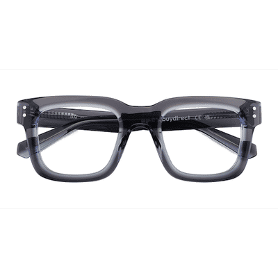 Unisex s square Clear Gray Acetate Prescription eyeglasses - Eyebuydirect s Jam