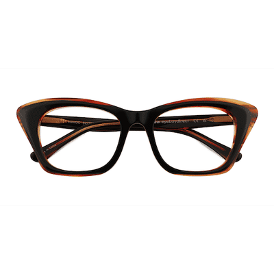 Female s horn Black Tortoise Acetate Prescription eyeglasses - Eyebuydirect s Havoc