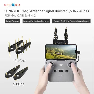 Sunnylife 2Pcs Yagi Antenna 5.8Ghz/2.4 Ghz Drone Remote Controller Signal Booster Range Extender for