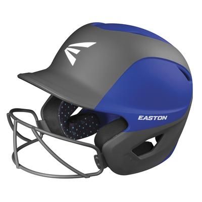 Easton 2-Tone Ghost Matte Youth Fastpitch Batting Helmet w/Softball Mask Royal/Charcoal