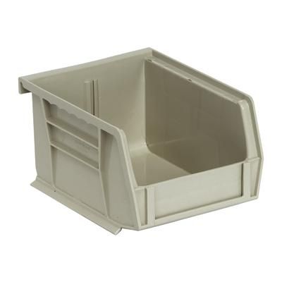Quantum Food Service QUS210 SN Stack & Hang Shelf Bin - 5 3/8" x 4 1/8", Stone, Gray
