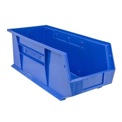 Quantum Food Service QUS248 BL Stack & Hang Shelf Bin - 18" x 8 1/4", Blue