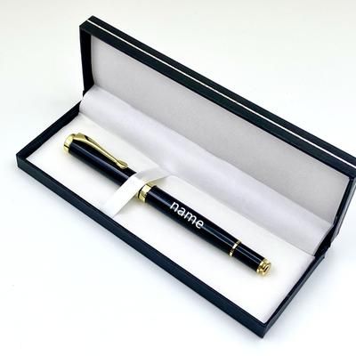 TEMU Personalized Metal Ballpoint Pen Set With Gift Box, Refillable Medium Pen, Click-off Cap, Round Body, Suitable For Office And Business Use, Ideal For Father's Day And Festive Occasions, Ages 14+