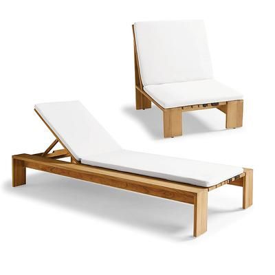 Noho Replacement Cushions - Lounge Chair, Solid, Sailcloth Seagull - Frontgate