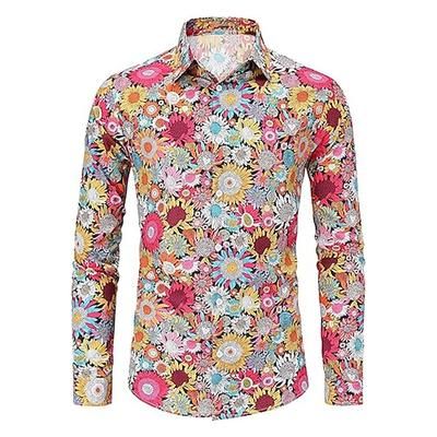 Retrò Vintage Anni '70 Camicia Costume Per uomo Halloween Carnevale Feste Festa / Sera Casual Quotidiano Adulti Camicia