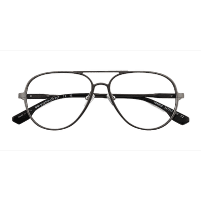 Unisex s aviator Matte Gunmetal Aluminium Alloy Prescription eyeglasses - Eyebuydirect s Torque