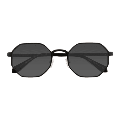 Unisex s geometric Matte Black Aluminium Alloy Prescription sunglasses - Eyebuydirect s Rider