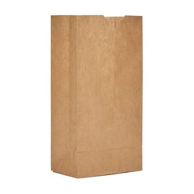 AJM Packaging GB04NP5C Grocery Bag - 9 3/4" x 5", Kraft Paper, Flat Bottom, Brown Kraft Paper, Case of 500