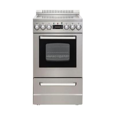 Avanti DER20P3S 19 1/2" ELITE Electric Stove w/ 4 Burners - Stainless Steel, 220v, Silver