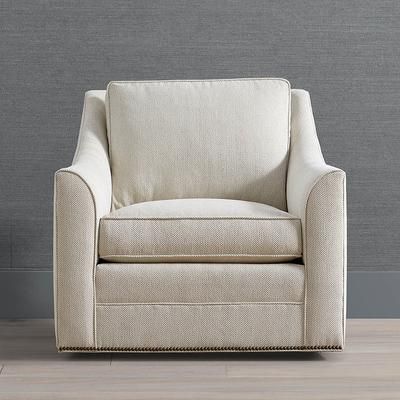 Warren Swivel Chair - Truffle Taika - Frontgate