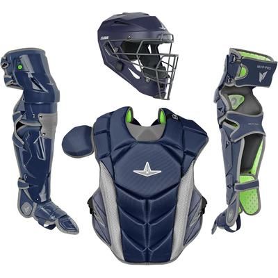 All Star MVP-Pro NOCSAE Certified Adult Baseball Catcher's Set Navy/Graphite