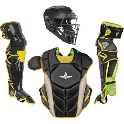 All Star MVP-Pro NOCSAE Certified Adult Baseball Catcher's Set Black/Gold