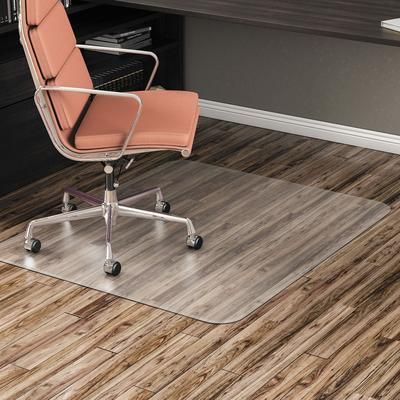 Alera MAT4660HFR All Day Use Non-Studded Chair Mat for Hard Floors, 46 x 60, Rectangular, Clear ALEMAT4660HFR