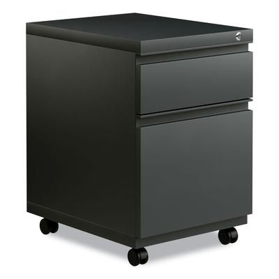 Alera PBBFCH 2-Drawer Metal Pedestal Box File with Full Length Pull, 14.96w x 19.29d x 21.65h, Charcoal ALEPBBFCH