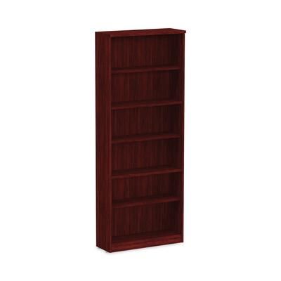 Alera VA63-8232MY Valencia Series Bookcase, Six-Shelf, 31 3/4w x 14d x 80 1/4h, Mahogany ALEVA638232MY